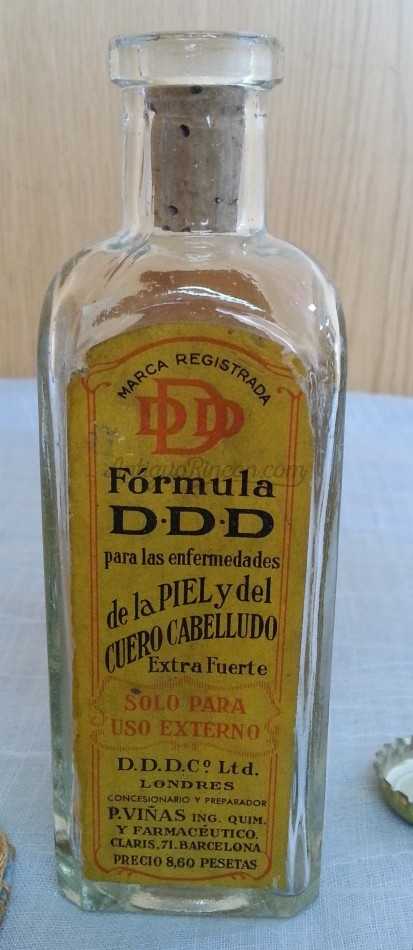 Botella antigua vacía de Formula D.D.D.