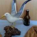Gaviota. Escultura en madera de los años 80