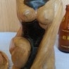 Mujer desnuda. Escultura en madera. Origen Cuba