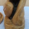 Mujer desnuda. Escultura en madera. Origen Cuba