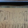Lámina instrumental médico finales de 1800. Enmarcada y acristalada