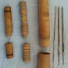 Porta-agujas costura antiguos. Colección de tres unidades. Años 40-60