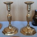Candelabros en Bronce. Pareja. Años 70
