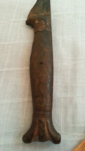 Cuchillo antiguo de monte. Años 30. Objeto de colección