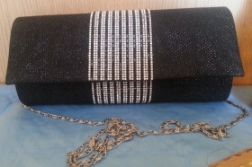 Bolso de fiesta en negro y plata. Perfecto estado