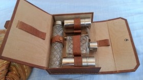 Set de afeitado vintage. Neceser de viaje. Old shaving set