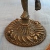 Candelabro de tres brazos en bronce. Fuerte y pesado