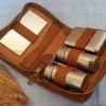 Set de afeitado vintage. Neceser de viaje. Old shaving set