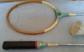 Raquetas de bádminton. Varillas de metal. Años 80