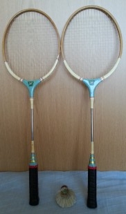 Raquetas de bádminton. Varillas de metal. Años 80