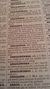 Diccionario enciclopédico de la Lengua Española del año 1878