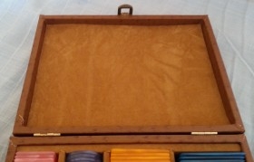 Fichas para póker. Años 70. En su caja original.