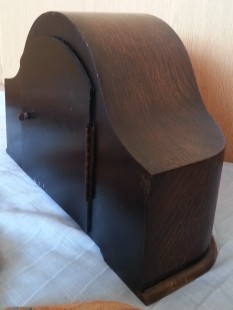 Reloj de chimenea en madera.Marca ANVIL.Años 60-70.