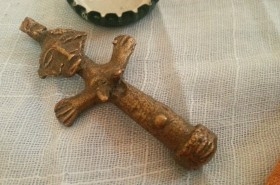 Icono religioso Hindú en bronce.