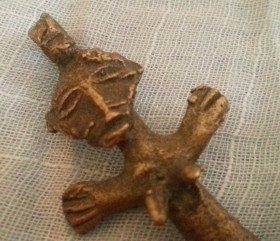 Icono religioso Hindú en bronce.