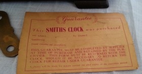 Reloj de chimenea en madera.Marca SMITHS. Años 60-70.