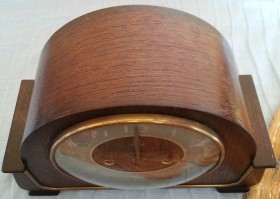 Reloj de chimenea en madera.Marca SMITHS. Años 60-70.