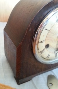 Reloj de chimenea en madera. Años 60-70.Marca SMITHS