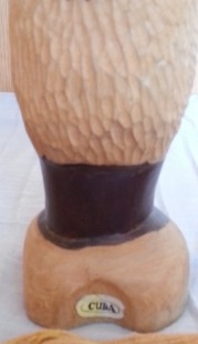 Escultura en madera tallada. Hombre joven