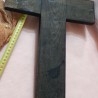 Crucifijo años 70. Cruz de madera y Cristo en metal.