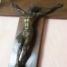 Crucifijo en madera y Cristo en bronce. VIntage. Años 70