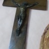 Crucifijo en madera y Cristo en bronce. VIntage. Años 70