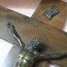 Crucifijo en madera y Cristo en bronce. VIntage. Años 70