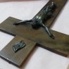 Crucifijo en madera y Cristo en bronce. VIntage. Años 70