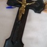 Crucifijo en madera y Cristo en metal. VIntage. Años 60-70