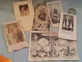 Estampitas religiosas. Varias imágenes antiguas.