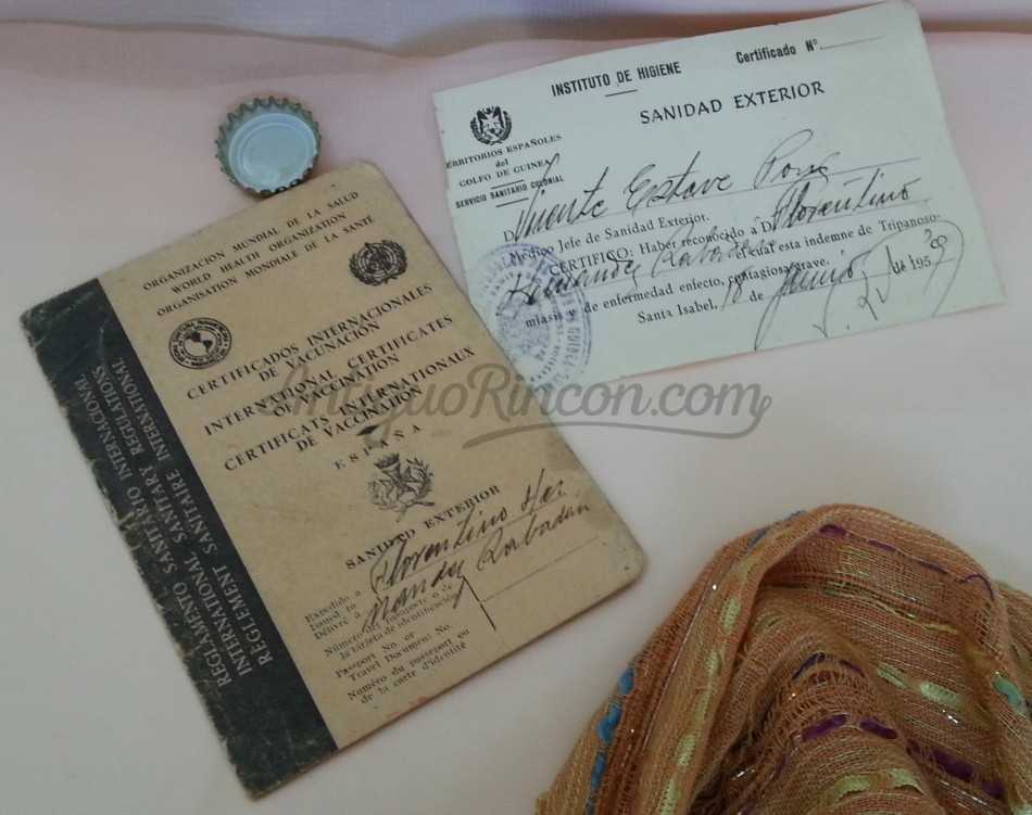 Certificado Internacional de vacunación. Año 1959.