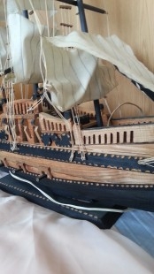 Barco. Maqueta galeón en madera. Impresionante tamaño.