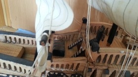 Barco. Maqueta galeón en madera. Impresionante tamaño.