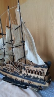 Barco. Maqueta galeón en madera. Impresionante tamaño.