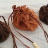 Bolsas tabaqueras. Artesanales saquitos para guardar tabaco. Tres unidades.