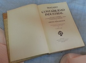 Libro antiguo. Tratado de Contabilidad Industrial. Año 1927.