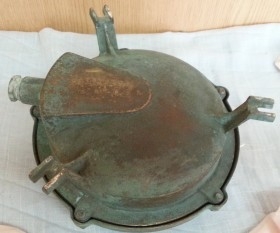 Ojo de buey náutico en bronce. Años 50.