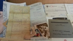 Documentos antiguos. Legajos para decoración a atrezzo.