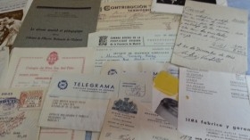 Documentos antiguos. Legajos para decoración a atrezzo.