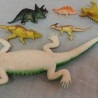 Dinosaurios de juguete. Fabricados en plástico y goma.