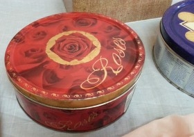 Latas de galletas para decoración. Tres unidades. Vacías.