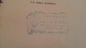 Libro antiguo. LA RIMA ETERNA. Año 1910.