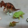 Dinosaurios de juguete. Fabricados en plástico y goma.