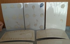 Señales de atención en plástico. 11 unidades.