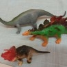 Dinosaurios de juguete. Fabricados en plástico y goma.