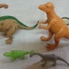 Dinosaurios de juguete. Fabricados en plástico y goma.