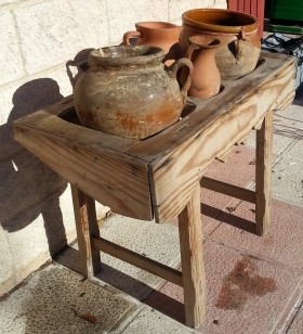 Cantarera en madera para pintar y decorar.