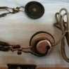 Radio de galena con auriculares.