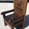 Sillón de pinchos. Gran máquina de tortura. Estilo medieval. Artesanal.