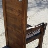Sillón de pinchos. Gran máquina de tortura. Estilo medieval. Artesanal.